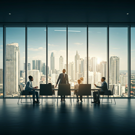 Professionnels africains collaborant dans un bureau élégant
